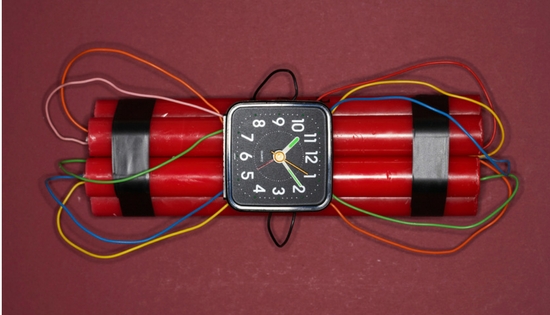 ticking time bomb about to explode