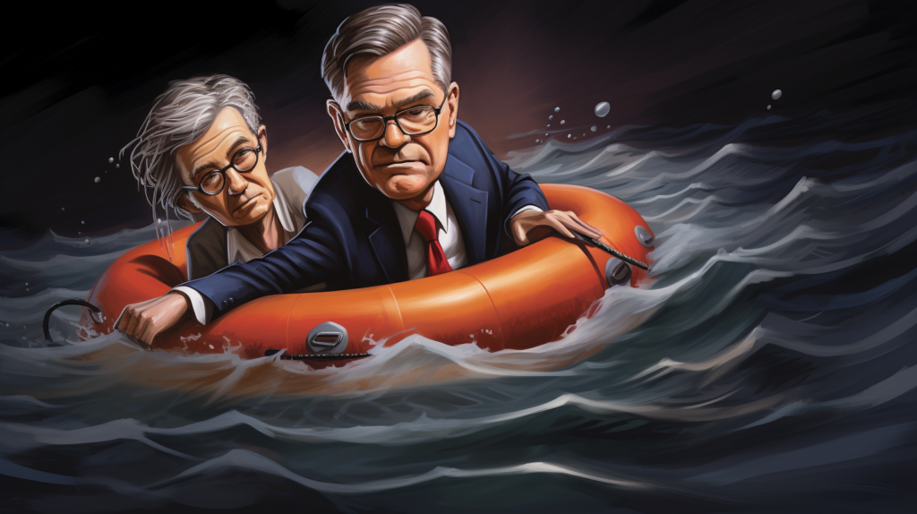 Powell forces banker into sinking lifeboat